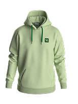 Dark green hoodie with logo